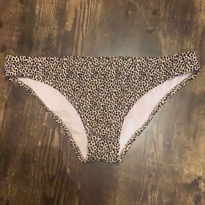 Ribbed Cheetah Bikini Bottoms Large
